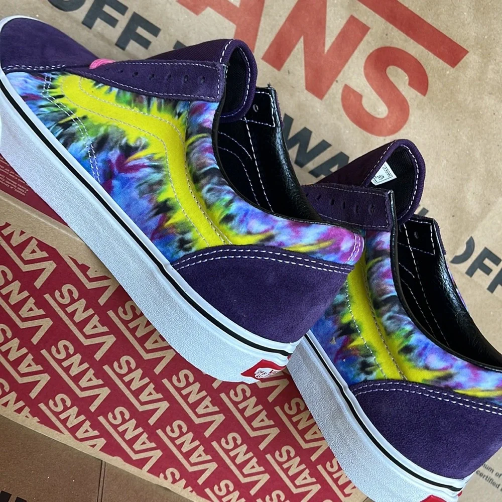 Vans Old Skool Tie Dye Mysterioso/True White Men’s sneakers - Picture 15 of 16